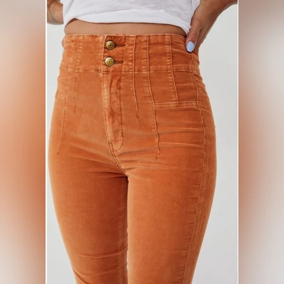 Free People We The Free Jayde Cord Flare/Cognac - Picture 2 of 16